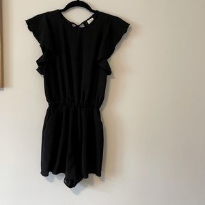 Black Romper with open back